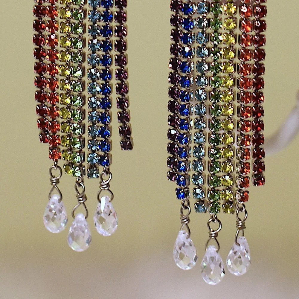 kate spade | into the sky rainbow fringe earrings - Picture 7 of 8